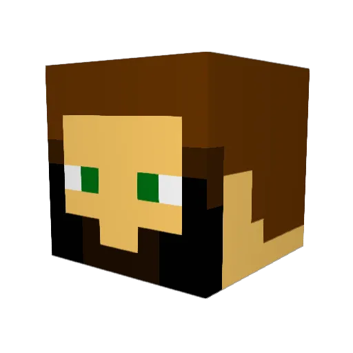 dispo96 Minecraft avatar head, 3D render