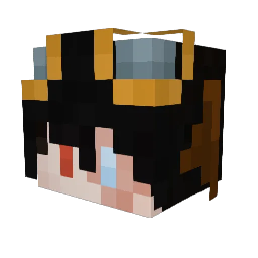 dissolvd Minecraft avatar head, 3D render