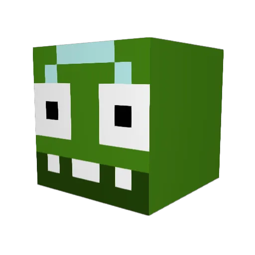 dissos Minecraft avatar head, 3D render