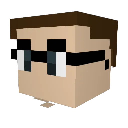 distaanthole Minecraft avatar head, 3D render