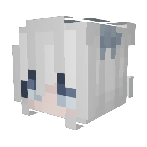 distancee_ Minecraft avatar head, 3D render