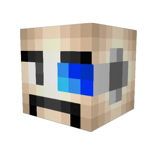 distintvortex Minecraft avatar head, 3D render