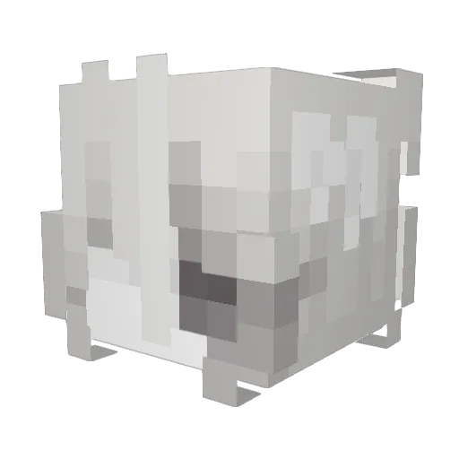 distrxrbingdead Minecraft avatar head, 3D render