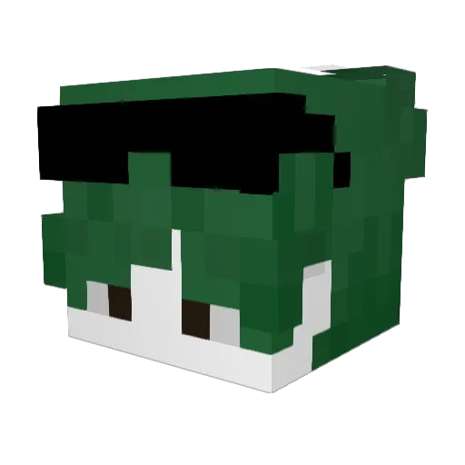 disue Minecraft avatar head, 3D render