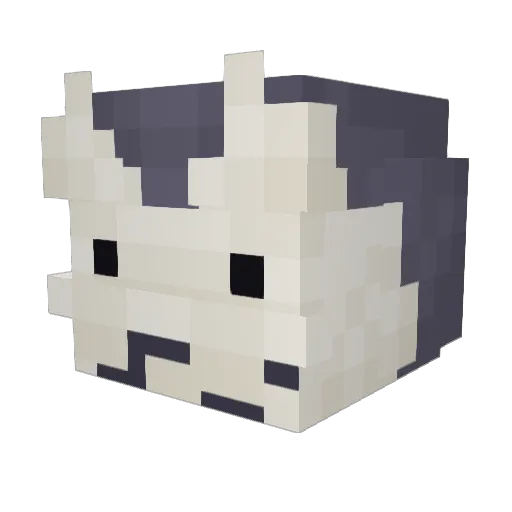 disuso Minecraft avatar head, 3D render