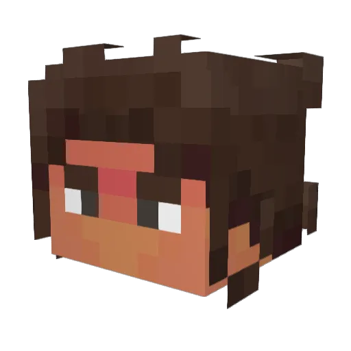 ditoob Minecraft avatar head, 3D render