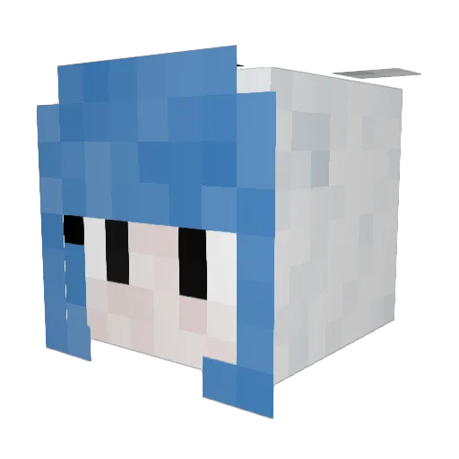 diuky Minecraft avatar head, 3D render