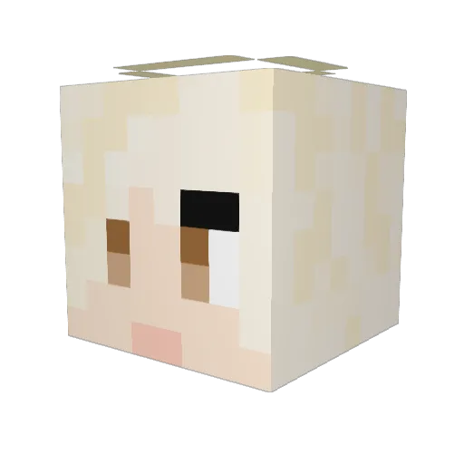 diva_angel Minecraft avatar head, 3D render