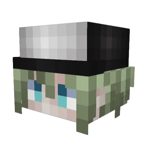 divawd Minecraft avatar head, 3D render