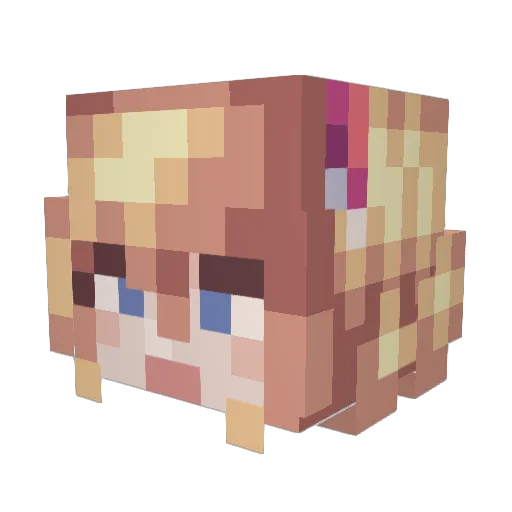 diveToEmergency Minecraft avatar head, 3D render