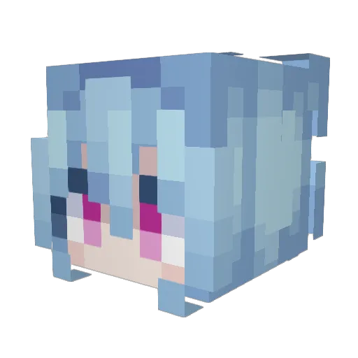 dividesymbol Minecraft avatar head, 3D render