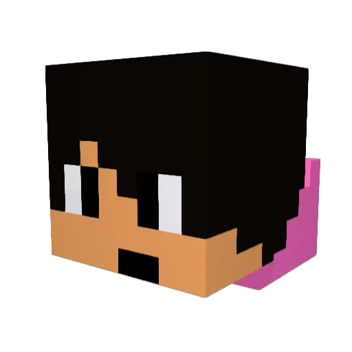 divin4000_2 Minecraft avatar head, 3D render