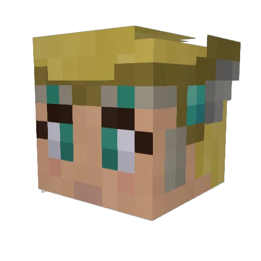 divineeggplant Minecraft avatar head, 3D render