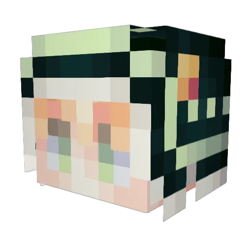 divitia Minecraft avatar head, 3D render