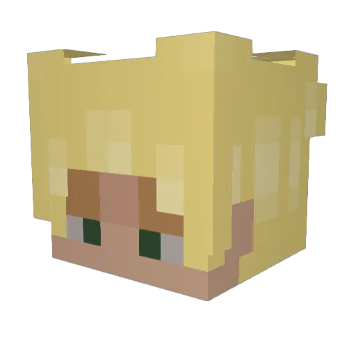 divololoGHG Minecraft avatar head, 3D render