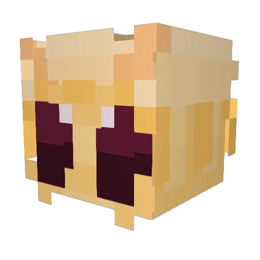 divyivya Minecraft avatar head, 3D render
