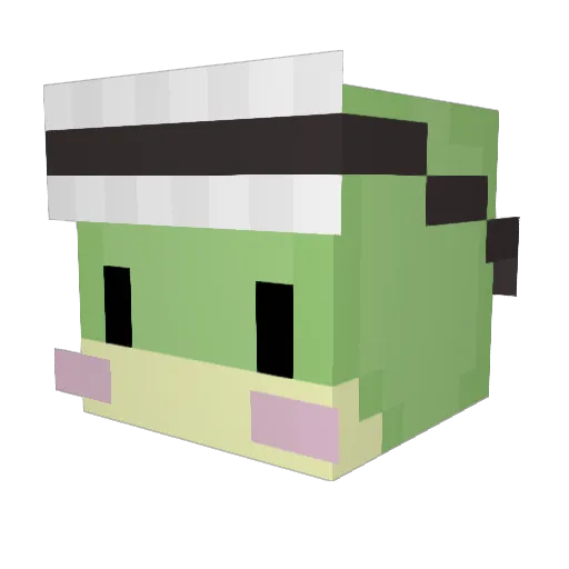 dixia Minecraft avatar head, 3D render