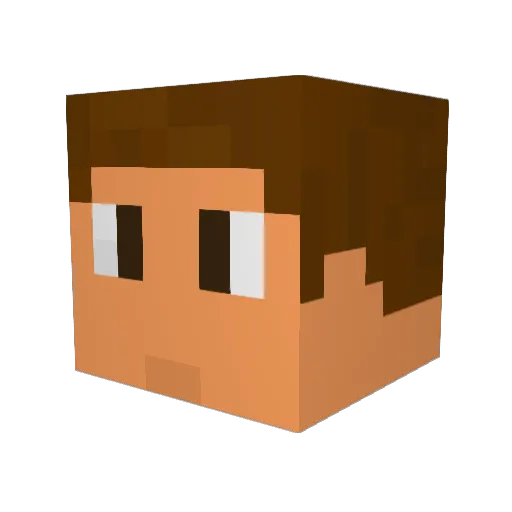 dixstare Minecraft avatar head, 3D render