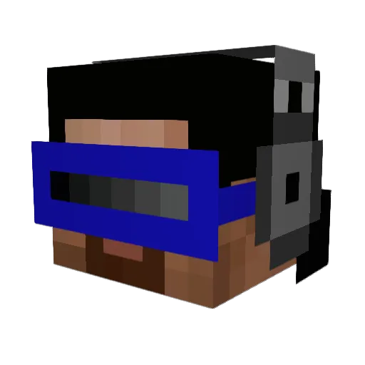 dizfiz Minecraft avatar head, 3D render