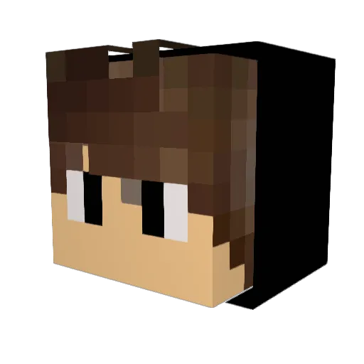 dizignoficial Minecraft avatar head, 3D render