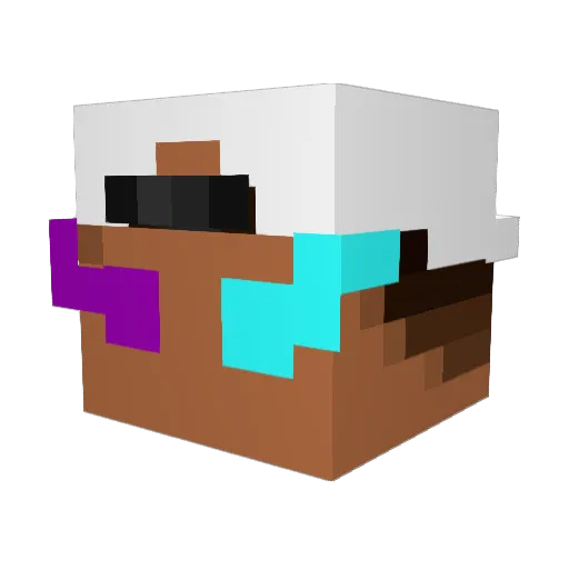 dizziert Minecraft avatar head, 3D render