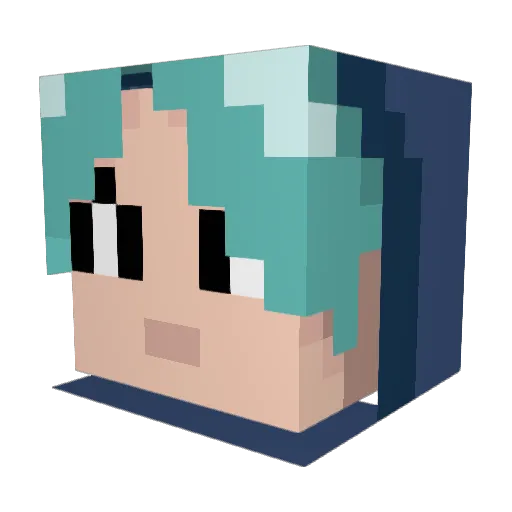 dizzy42 Minecraft avatar head, 3D render