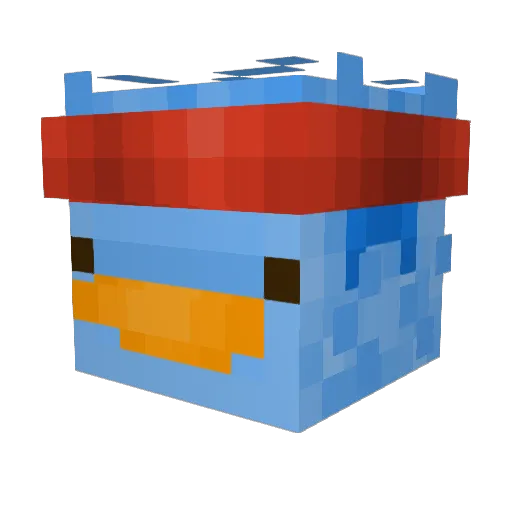 dizzycylo Minecraft avatar head, 3D render