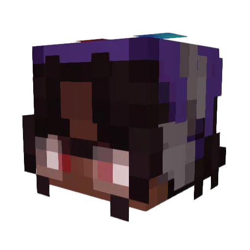 dizzydoobles Minecraft avatar head, 3D render