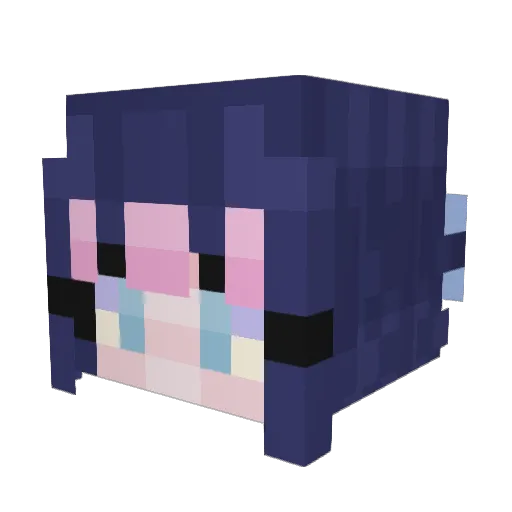 dizzynet Minecraft avatar head, 3D render