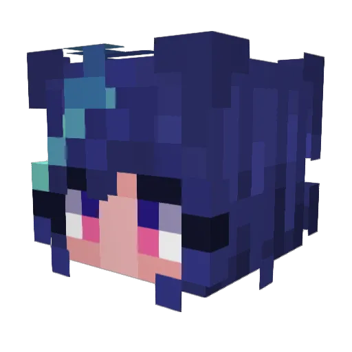 dizzystarss Minecraft avatar head, 3D render