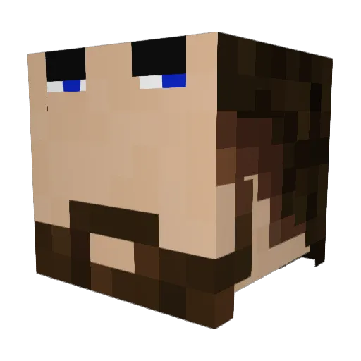 dj1dabread Minecraft avatar head, 3D render