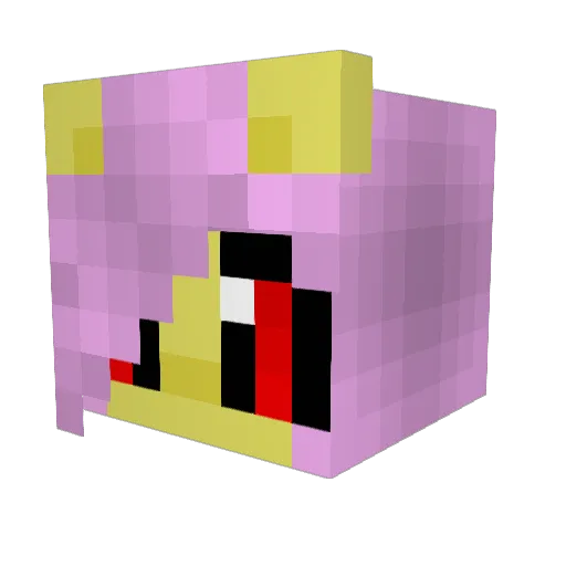 dj2p Minecraft avatar head, 3D render