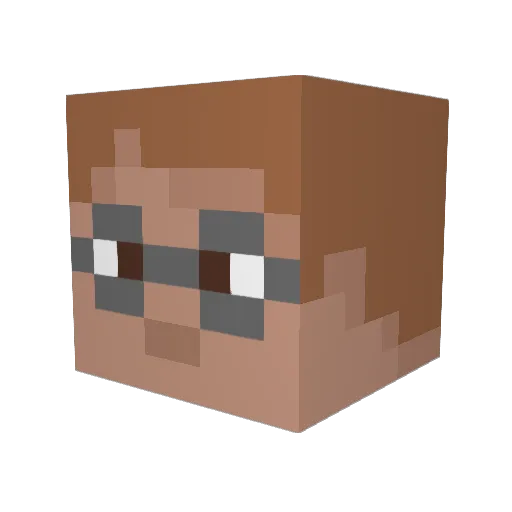 dj88c Minecraft avatar head, 3D render