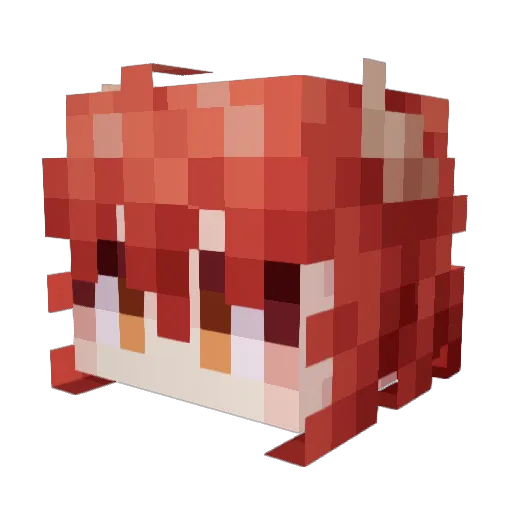djN1214 Minecraft avatar head, 3D render