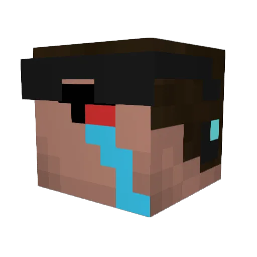 dj_dodo Minecraft avatar head, 3D render