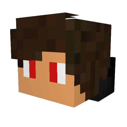 dj_flame Minecraft avatar head, 3D render