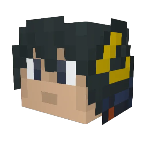 dj_pwn3 Minecraft avatar head, 3D render