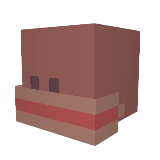 djaap Minecraft avatar head, 3D render
