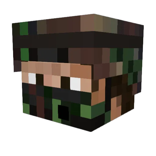 djaimie Minecraft avatar head, 3D render