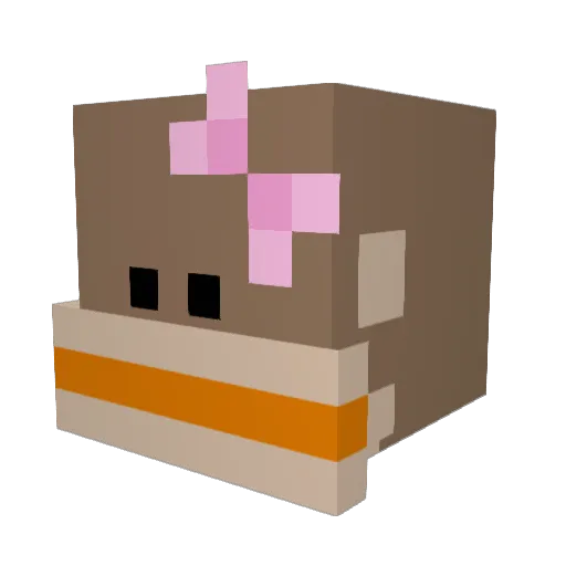 djamiess Minecraft avatar head, 3D render