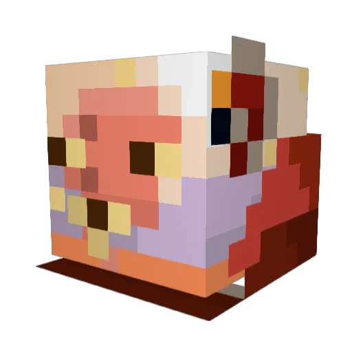 djbcool Minecraft avatar head, 3D render
