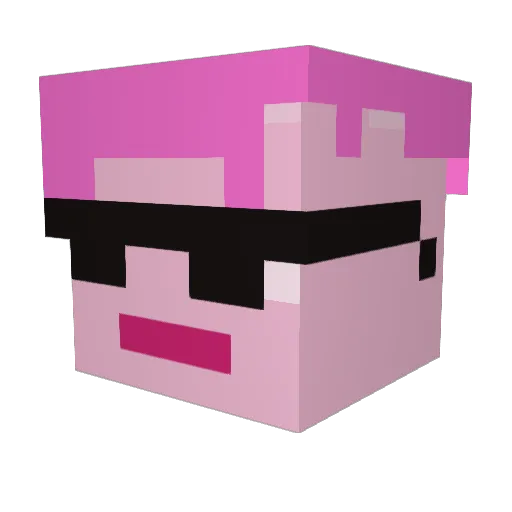 djbeall Minecraft avatar head, 3D render