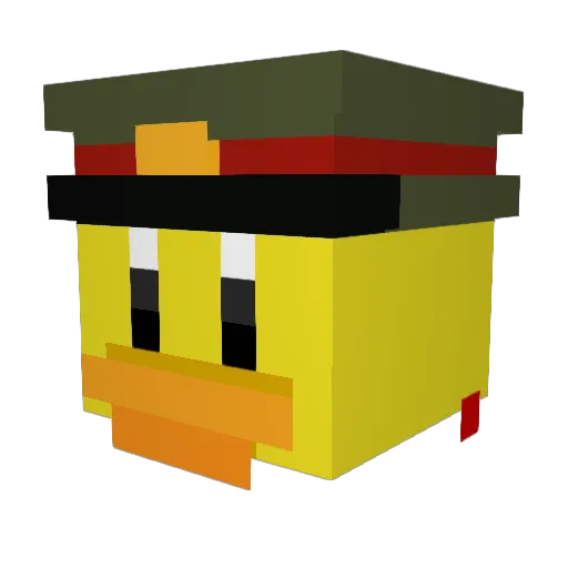 djcolee Minecraft avatar head, 3D render