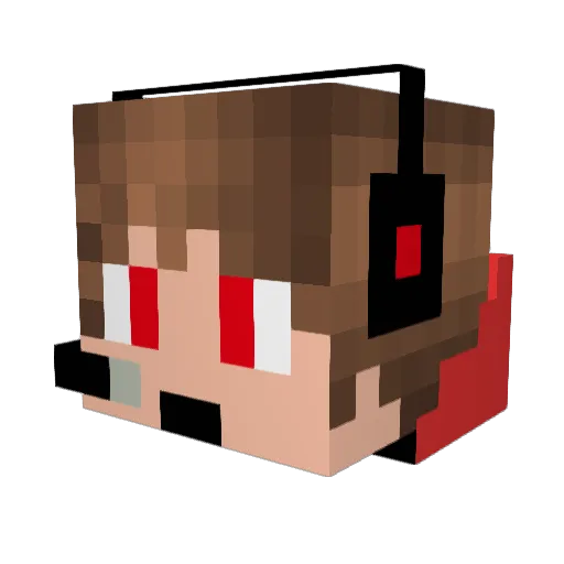 djcrazyrick Minecraft avatar head, 3D render