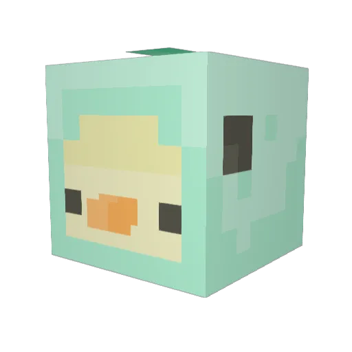 djeldritch Minecraft avatar head, 3D render