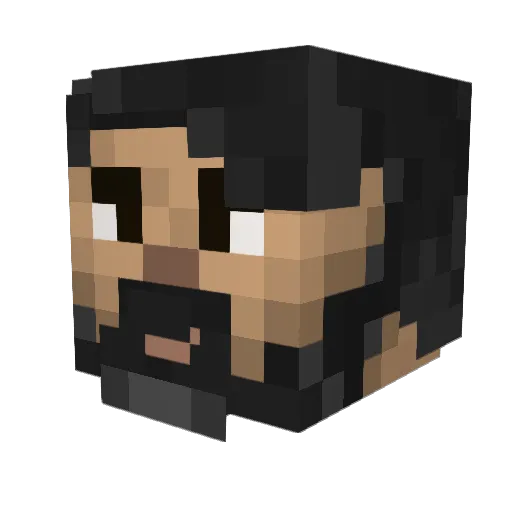 djeltops Minecraft avatar head, 3D render