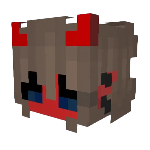 djennarate Minecraft avatar head, 3D render