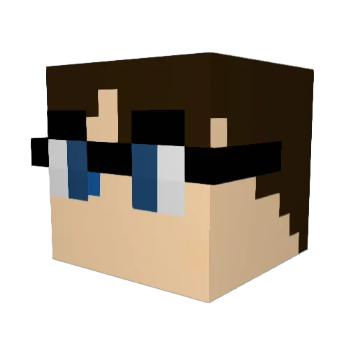 djet3 Minecraft avatar head, 3D render