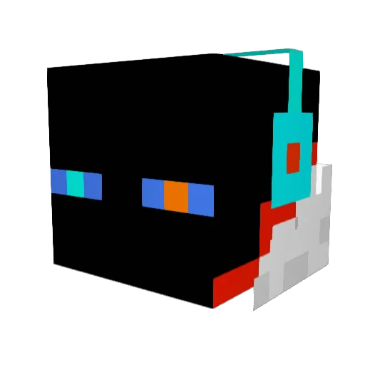 djfaith Minecraft avatar head, 3D render