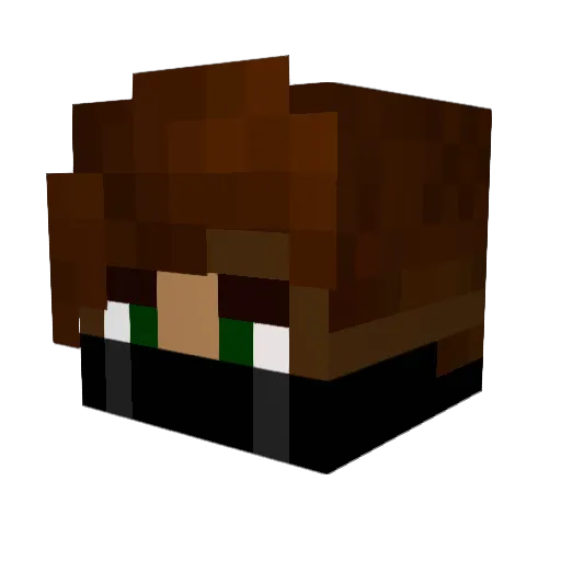 djidj Minecraft avatar head, 3D render